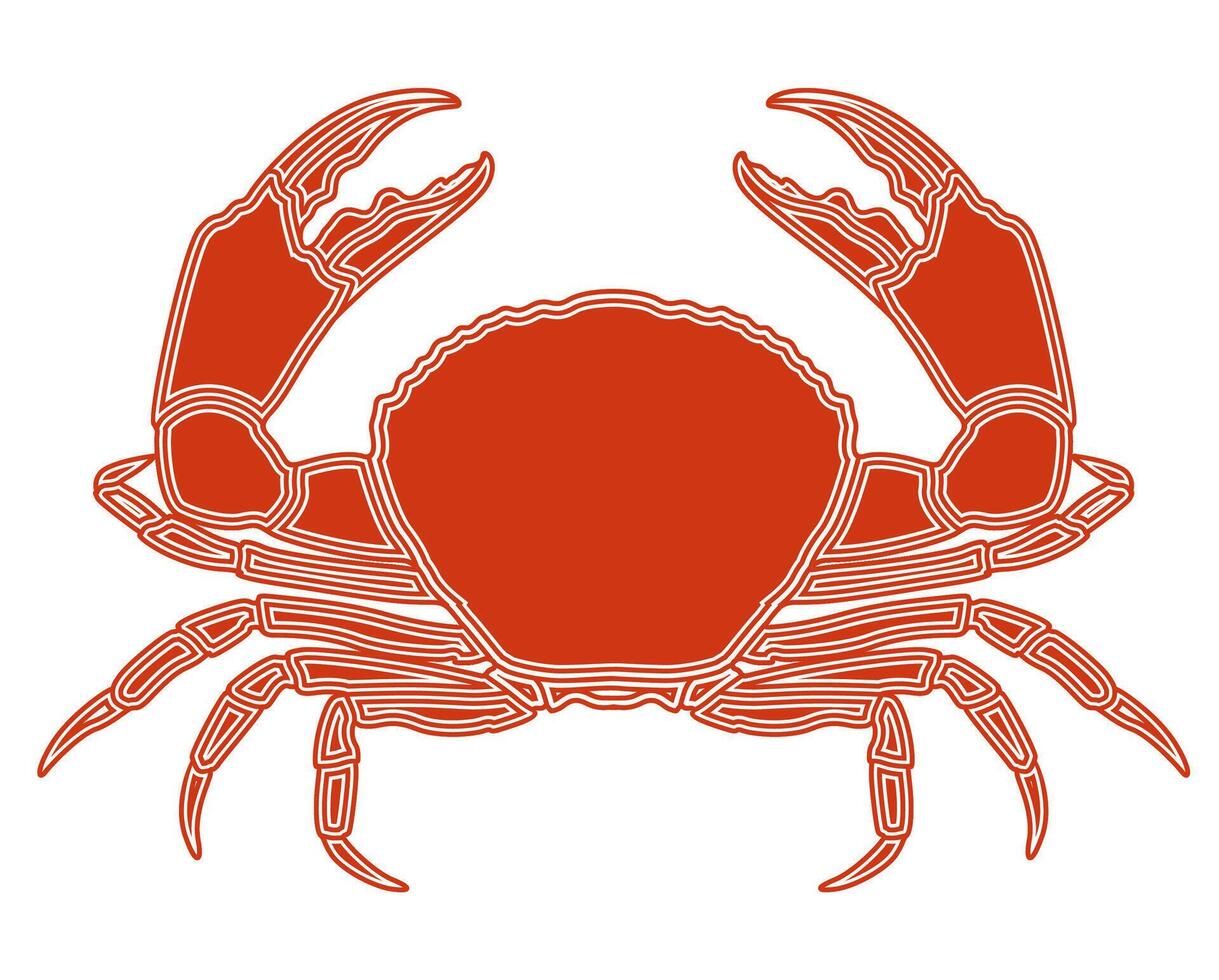 vecteur mer Crabe icône modèle conception illustration