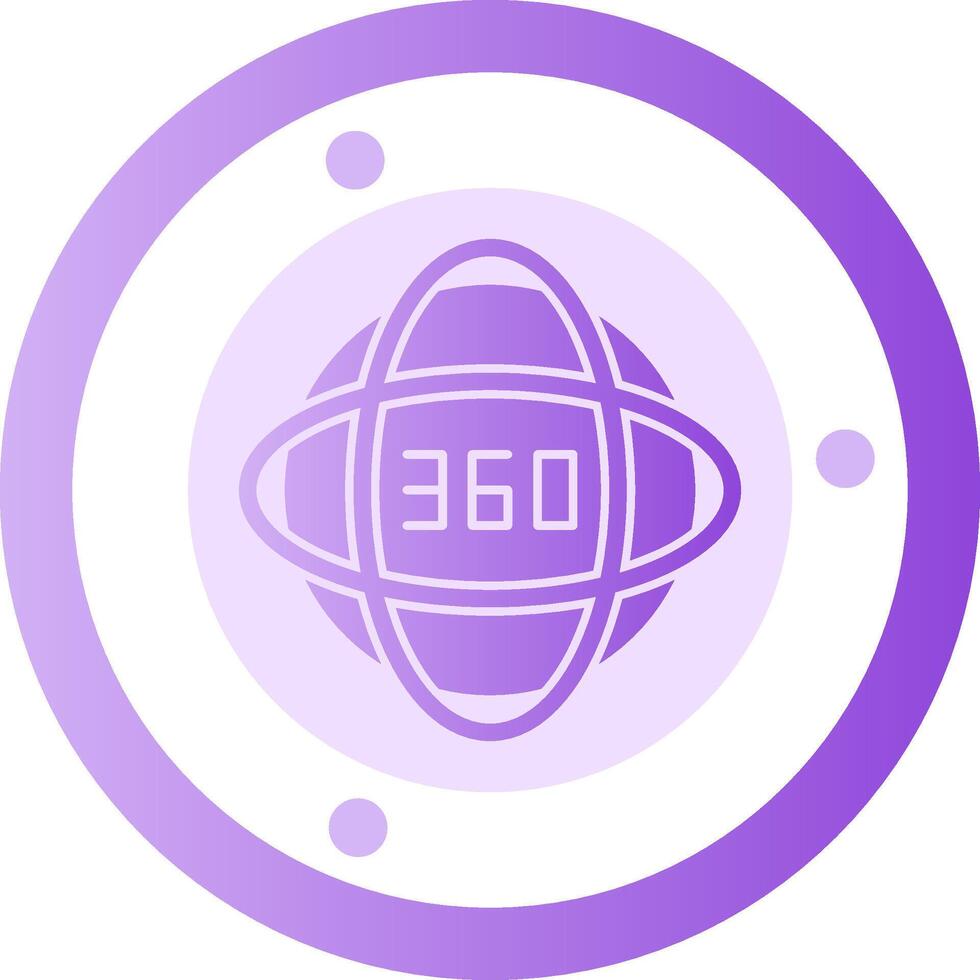impact 360 glyphe pente icône vecteur