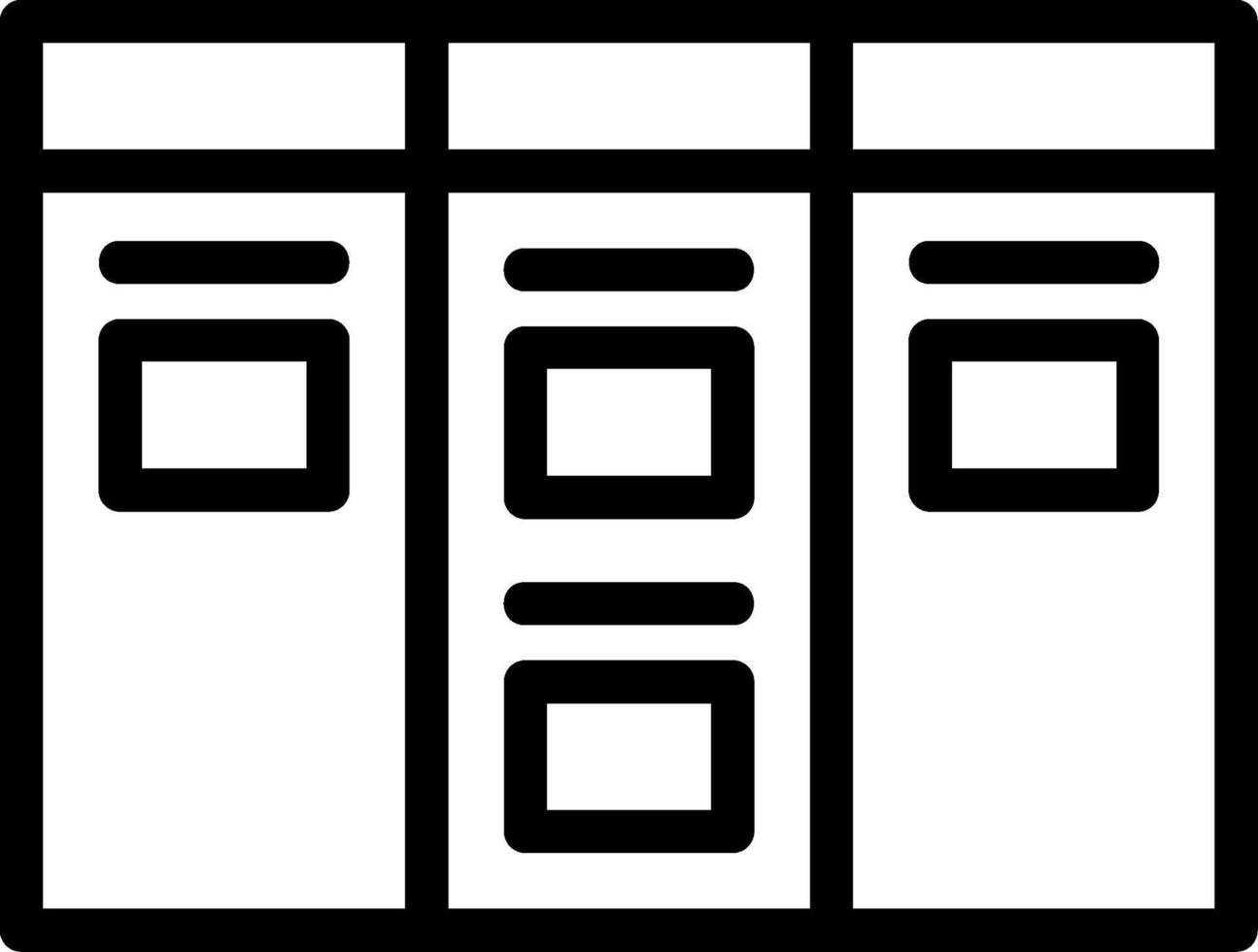 Kanban planche ligne icône vecteur