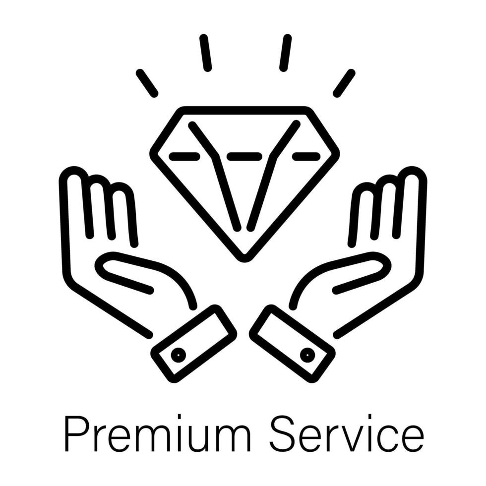 service premium tendance vecteur