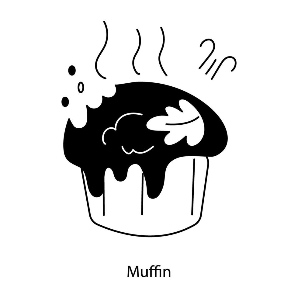 concepts de muffins à la mode vecteur