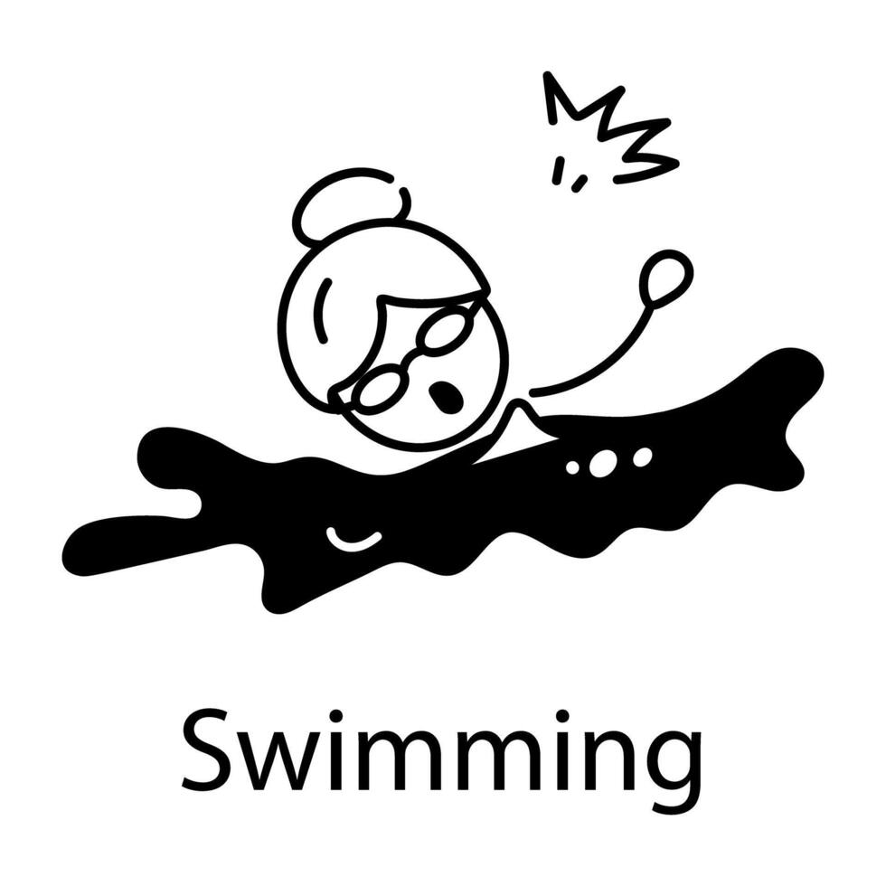 concepts de natation à la mode vecteur