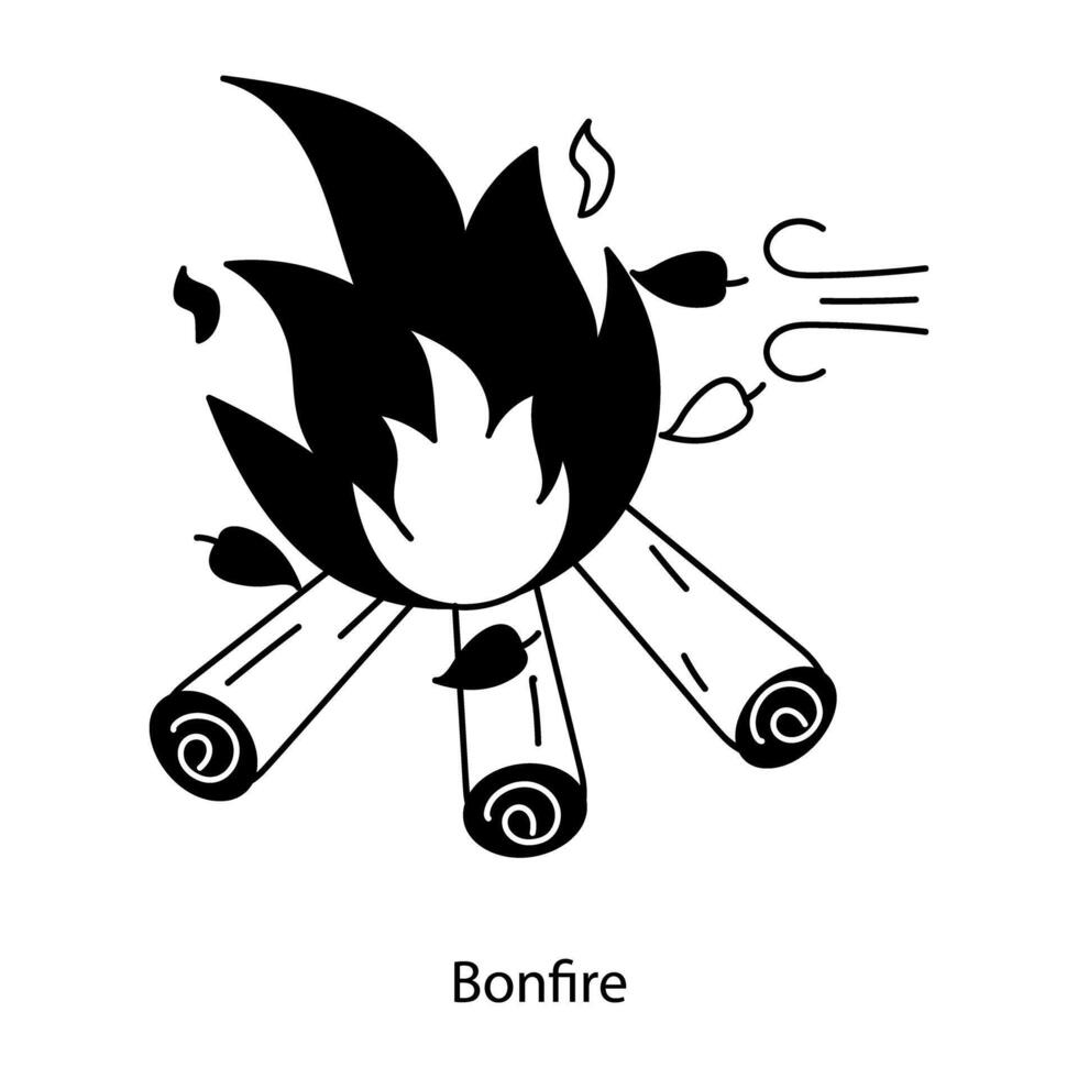 concepts de feu de joie à la mode vecteur