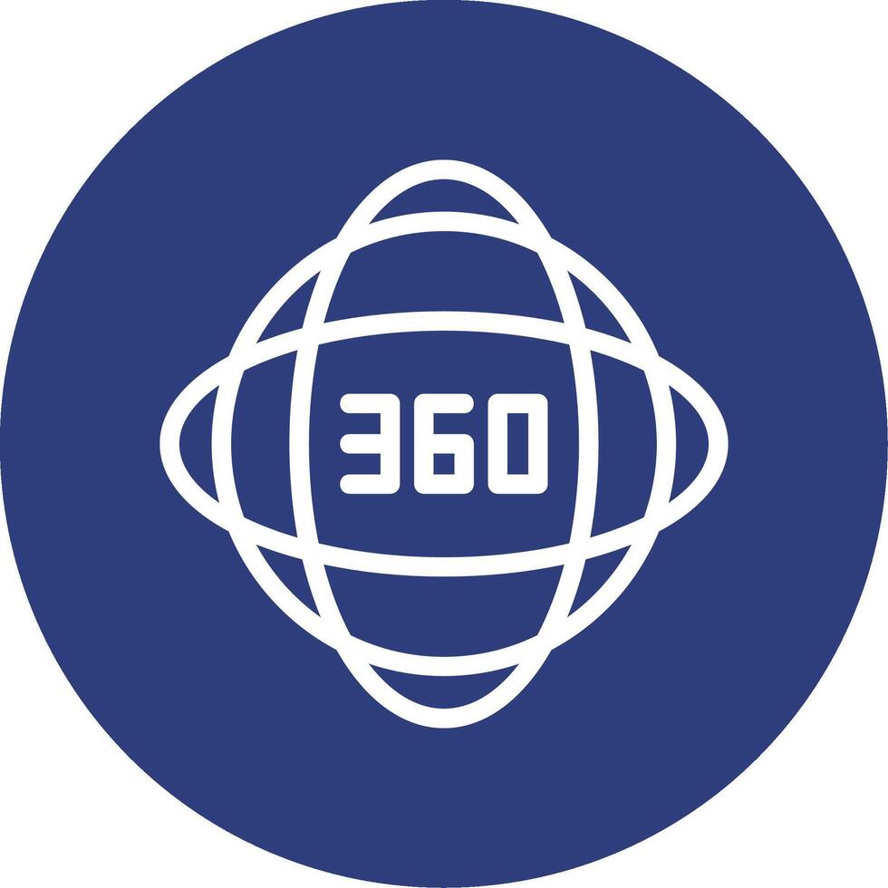 impact 360 contour cercle icône vecteur