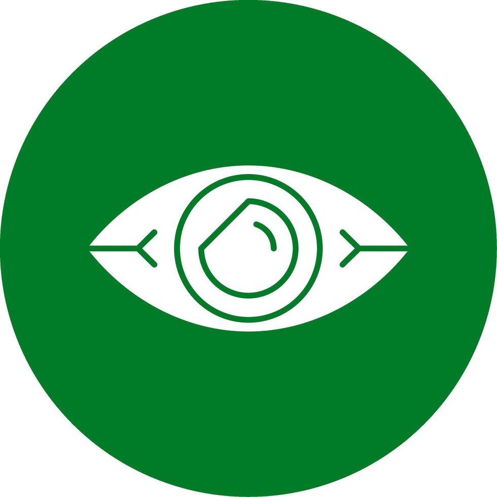 vision vibe glyphe cercle icône vecteur