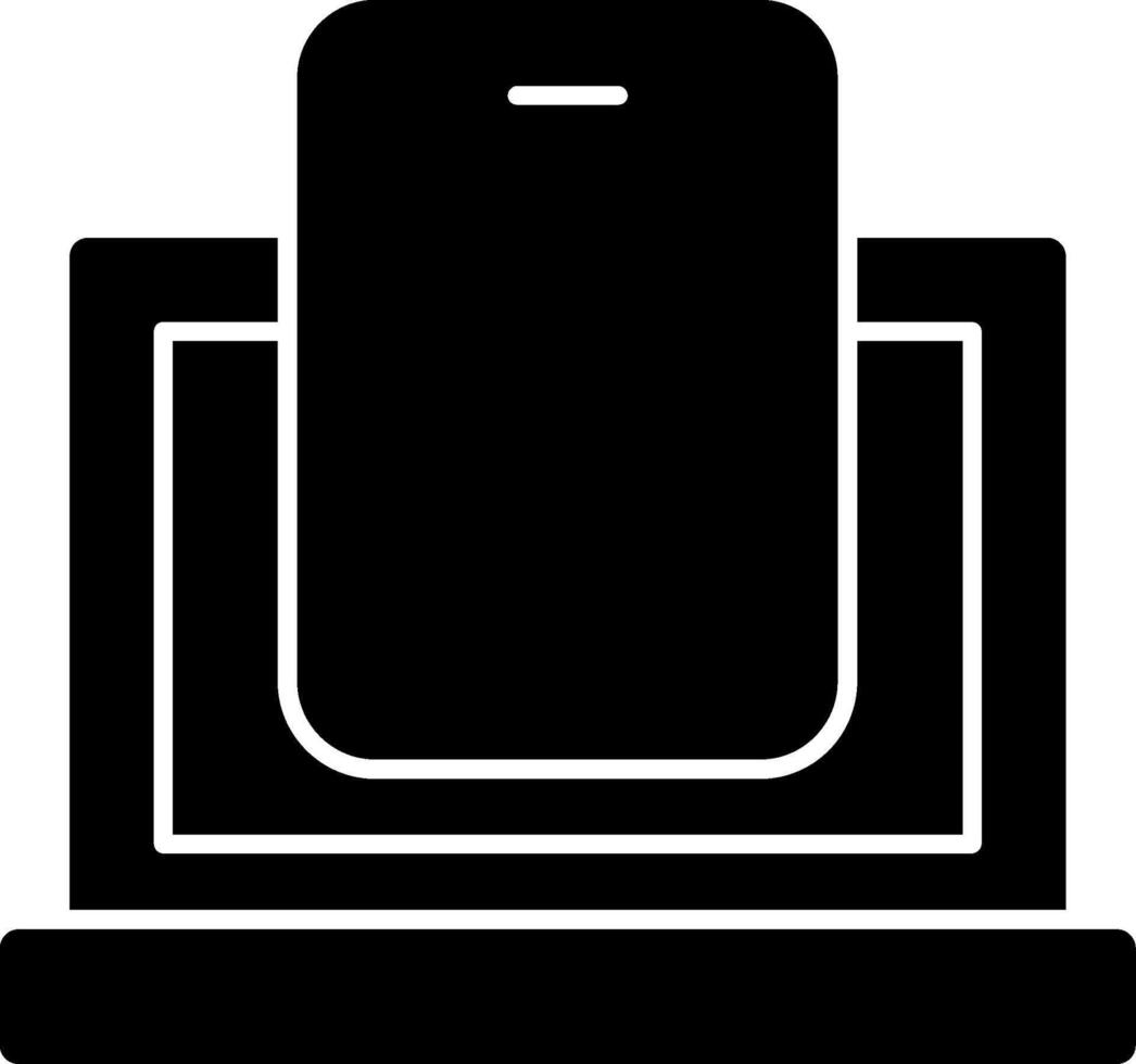 icône de glyphe de téléphone vecteur
