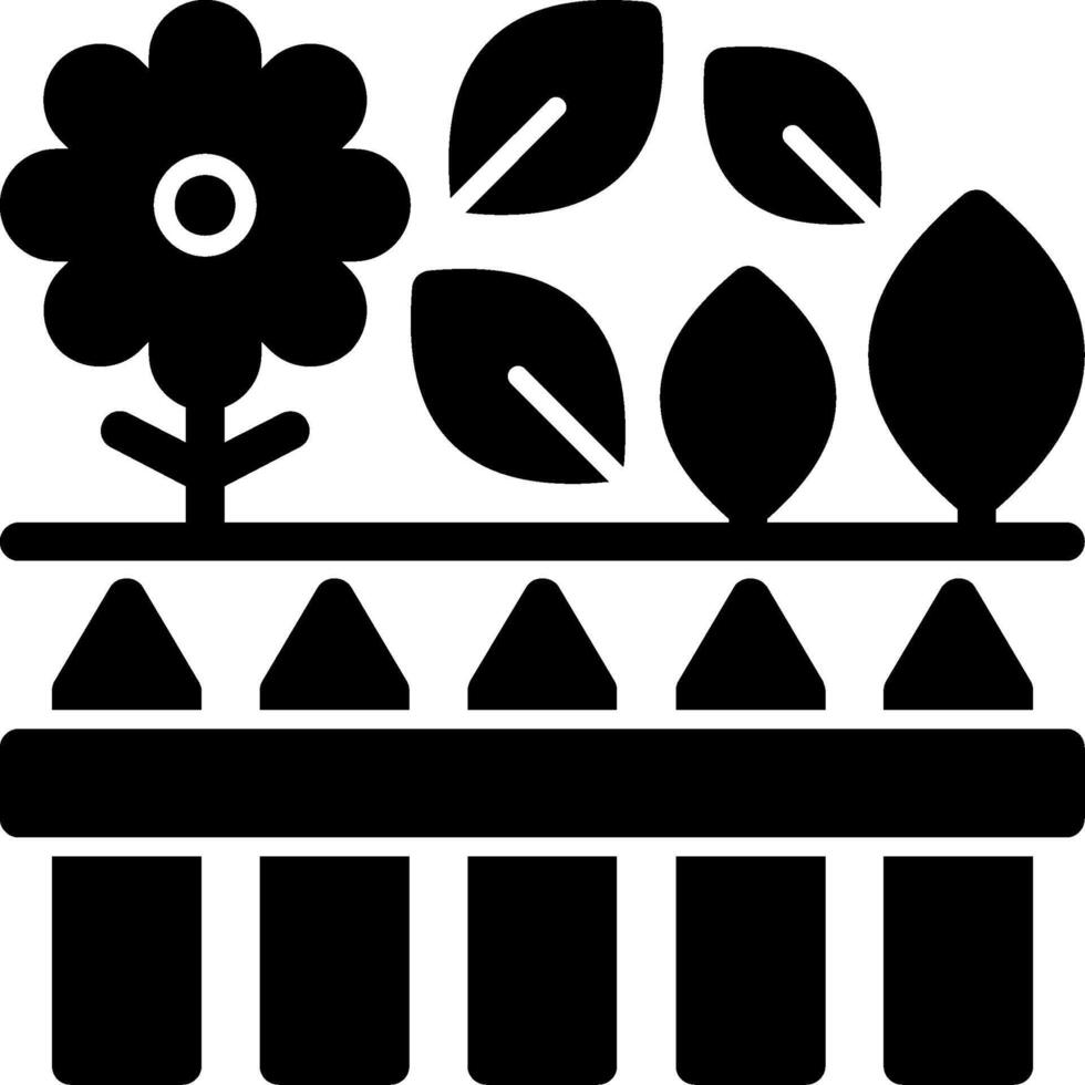 icône de glyphe de jardin vecteur