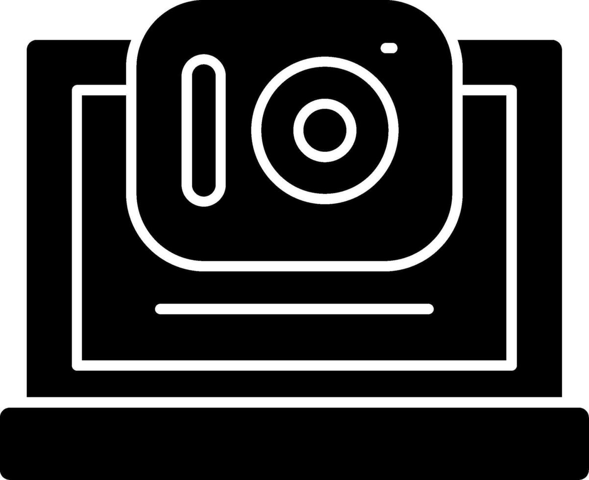 icône de glyphe de caméra vecteur