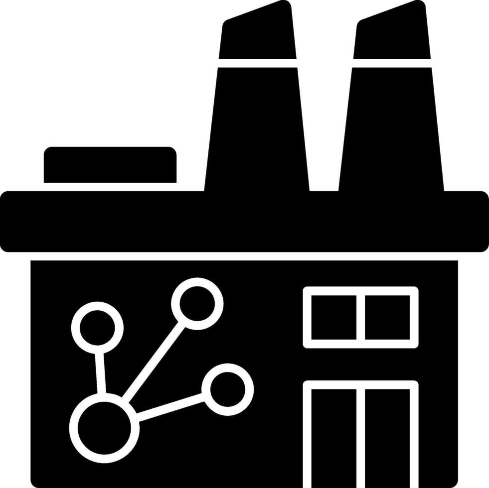 industrie la mise en réseau glyphe icône vecteur