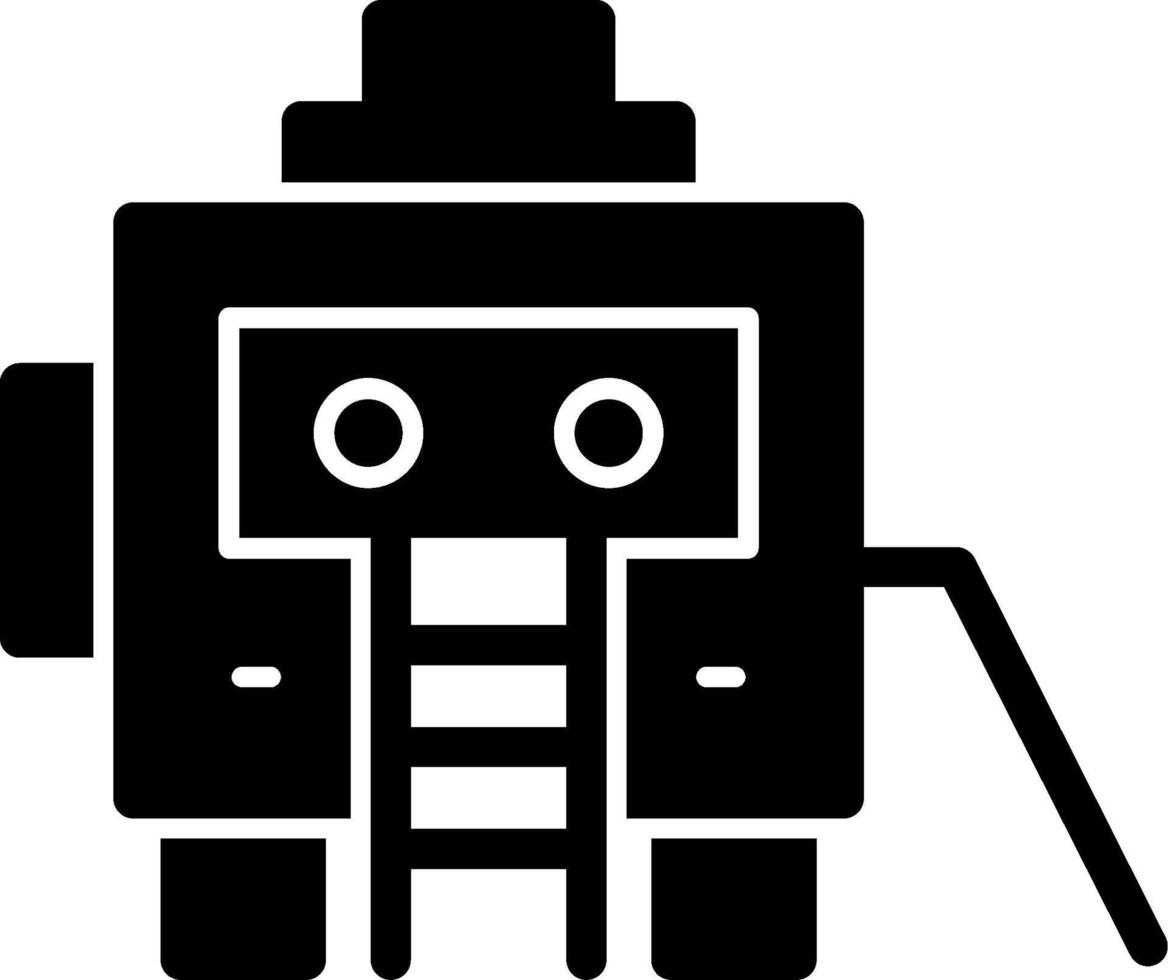 icône de glyphe de robot vecteur