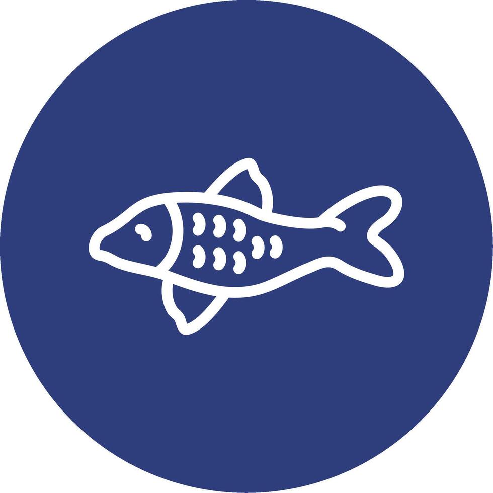 koi poisson contour cercle icône vecteur