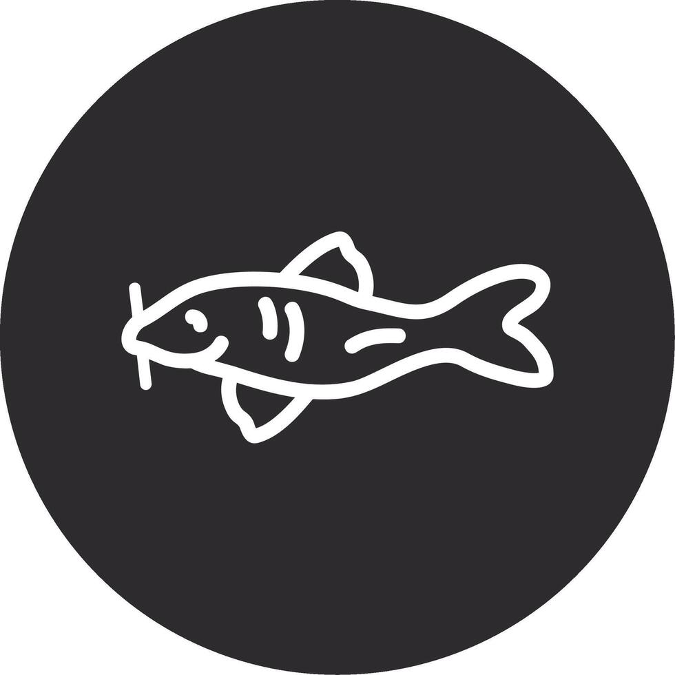 poisson inversé icône vecteur