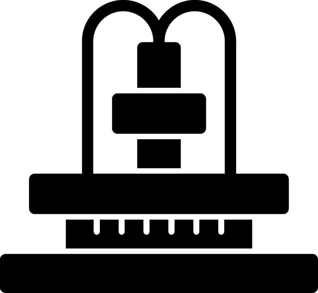 icône de glyphe de fontaine vecteur
