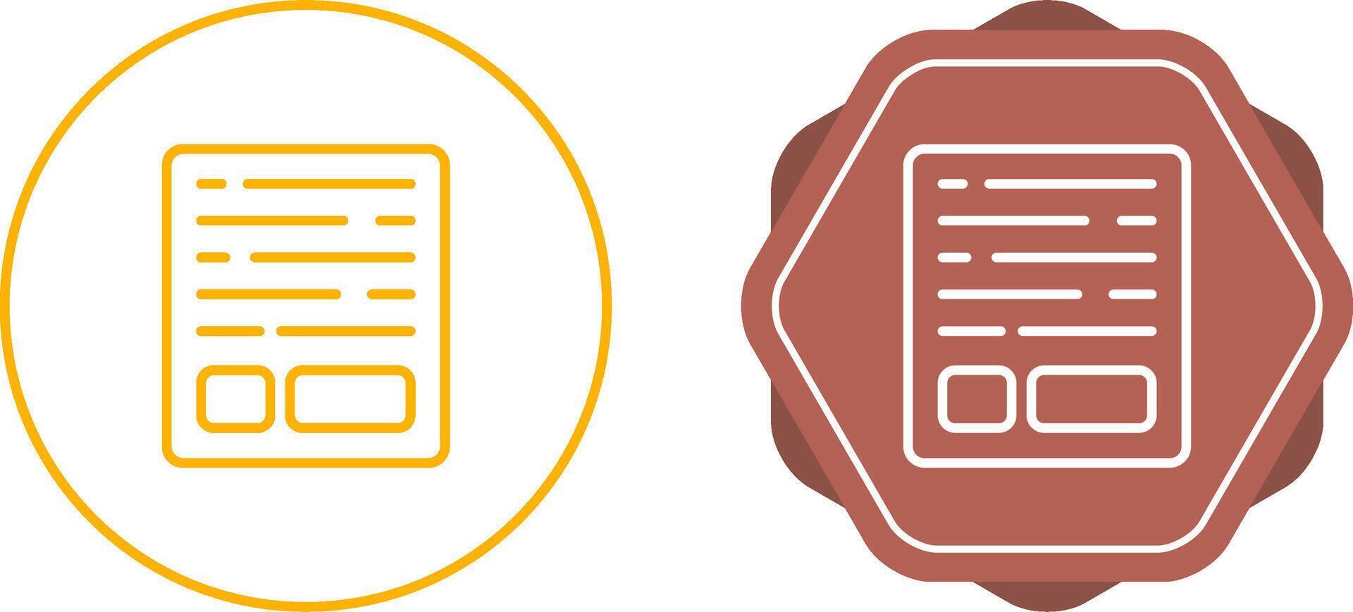 icône de vecteur de document