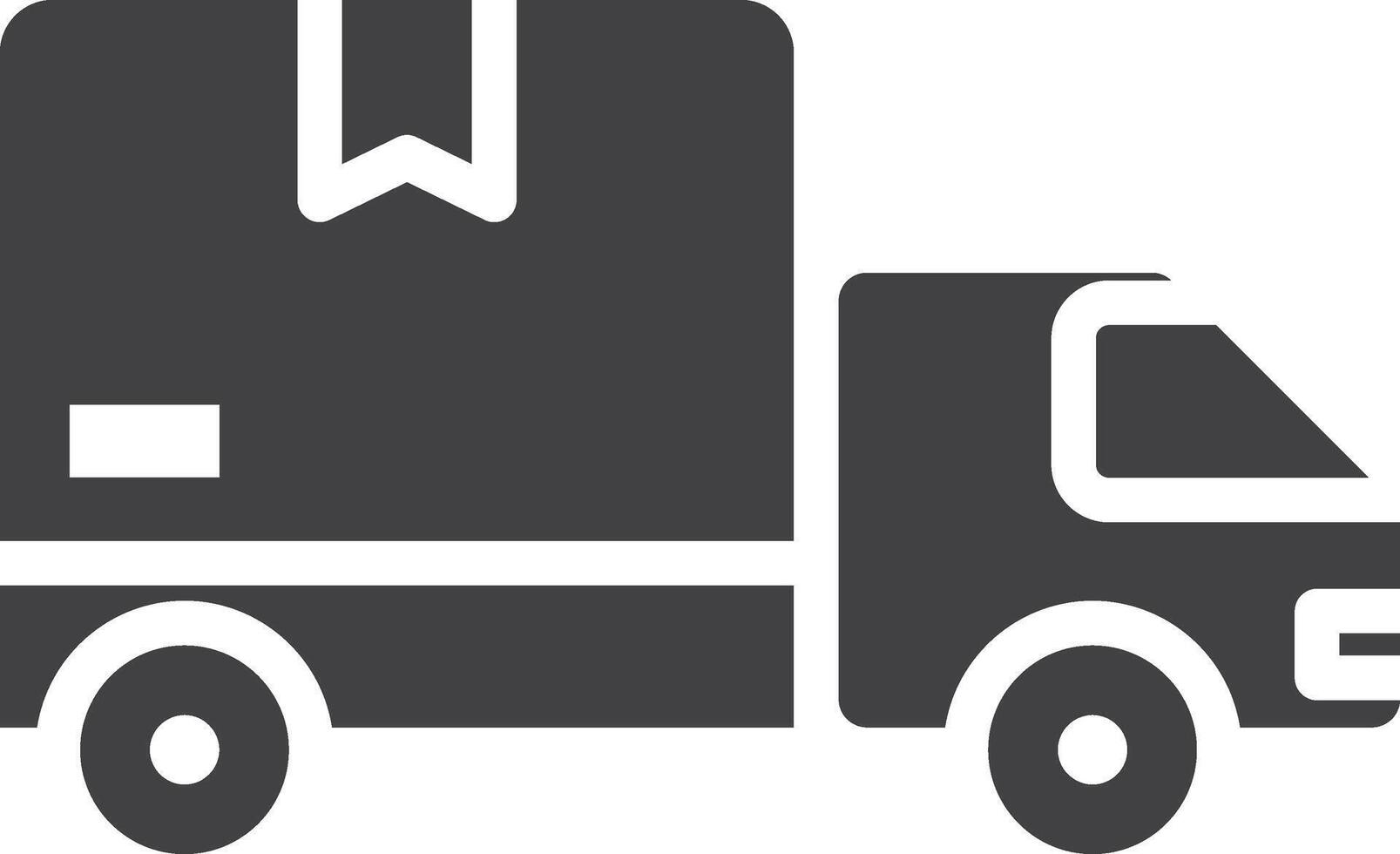 livraison paquet boîte sur camion, vite expédition, livraison affaires logo, livraison directe, solide vecteur icône.
