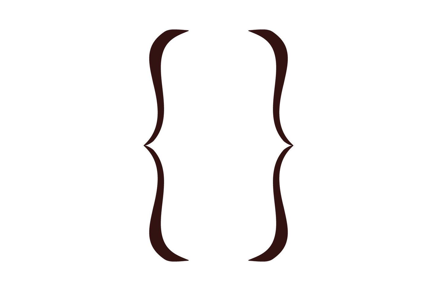 support parenthèse vecteur. linéaire forme icône pour texte. typographique symboles de mathématiques. plat des illustrations vecteur