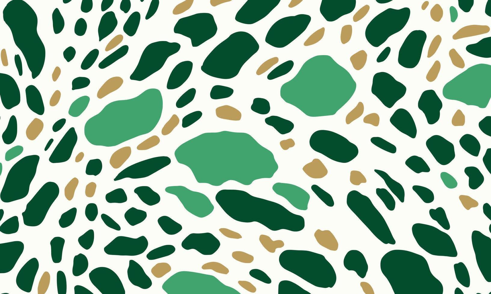 sans couture modèle de vert et blanc abstrait formes, ressembler taches ou léopard imprimer, avec une lumière blanc Contexte. le conception incorpore émeraude légumes verts et blancs vecteur