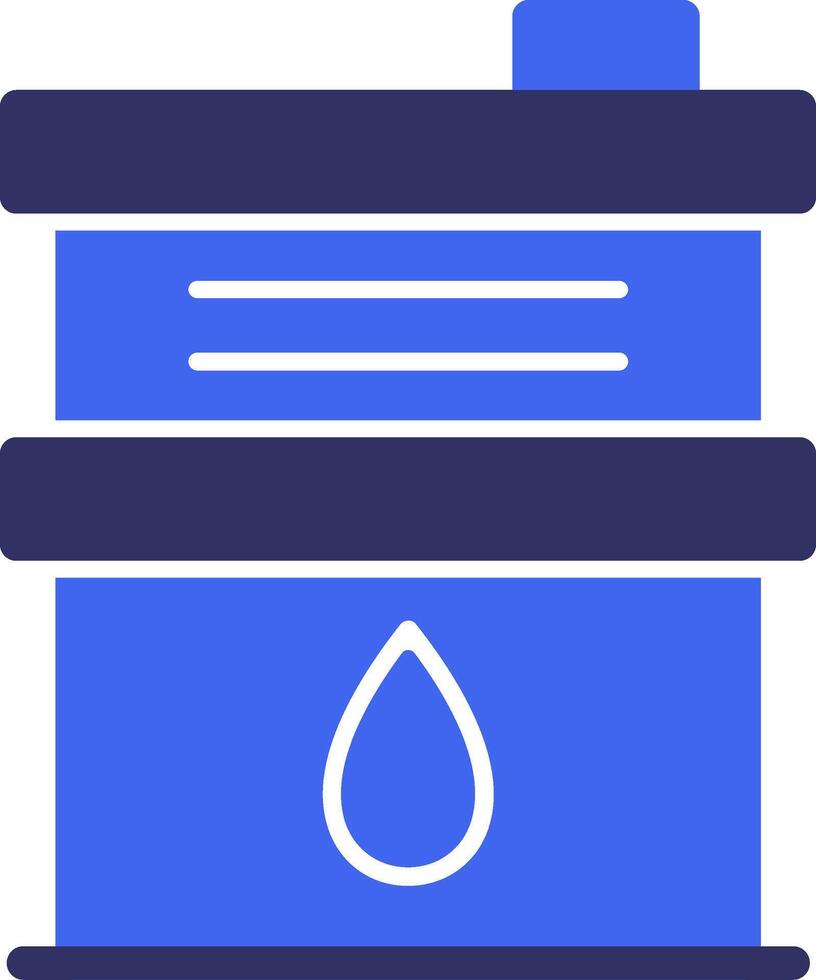 pétrole tambour solide deux Couleur icône vecteur