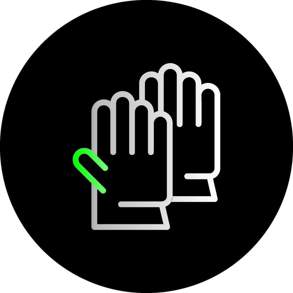 sécurité gants double pente cercle icône vecteur