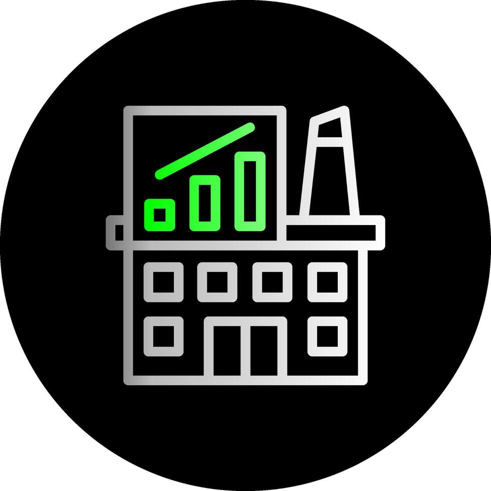 industrie les tendances double pente cercle icône vecteur