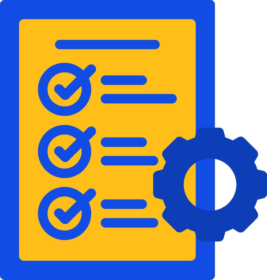 entretien liste de contrôle plat deux Couleur icône vecteur