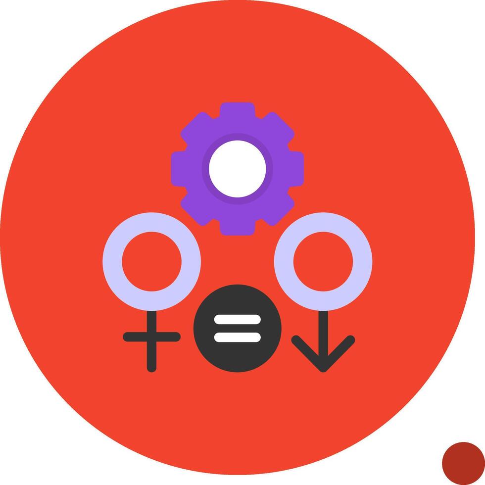le sexe égalité plat ombre icône vecteur