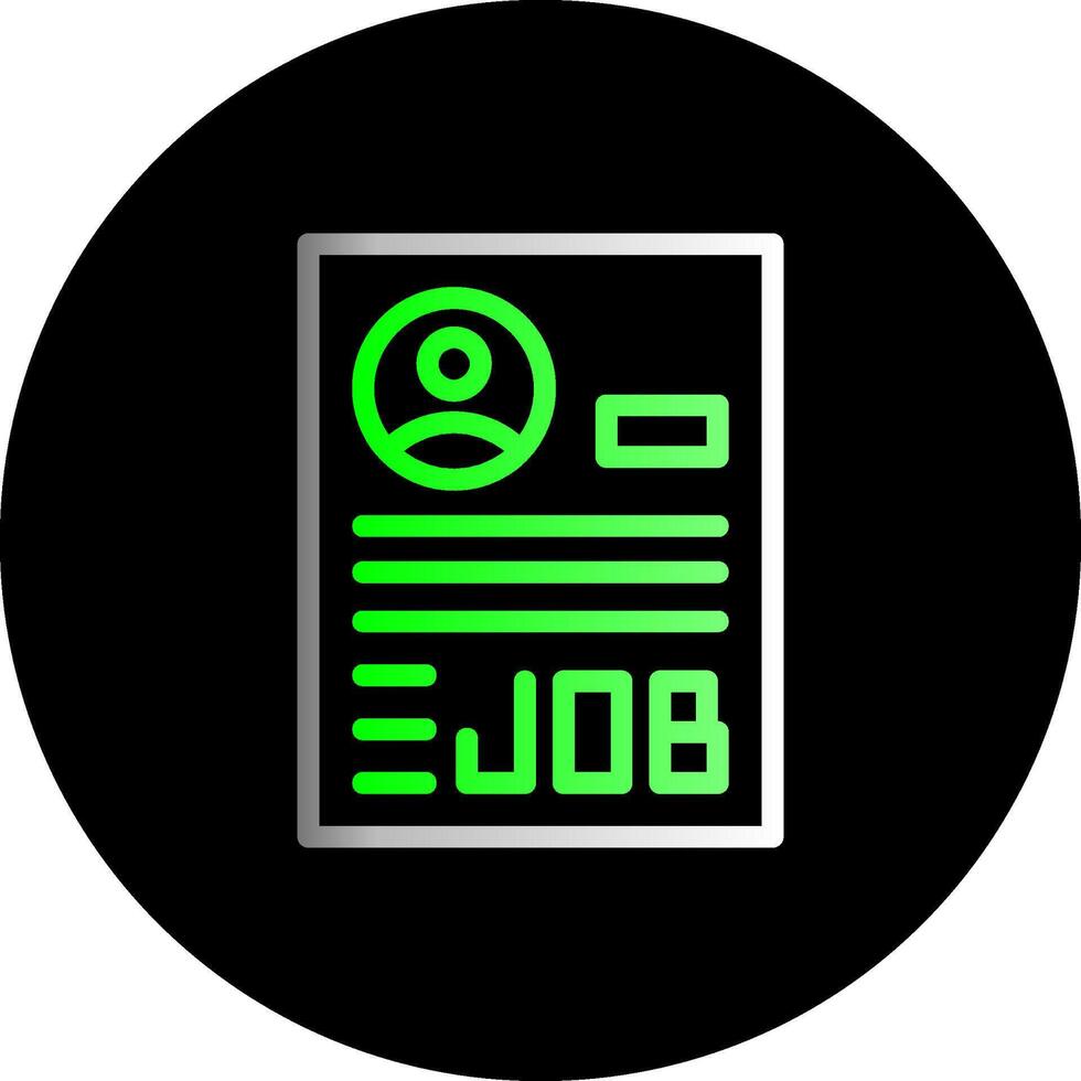 emploi la description double pente cercle icône vecteur