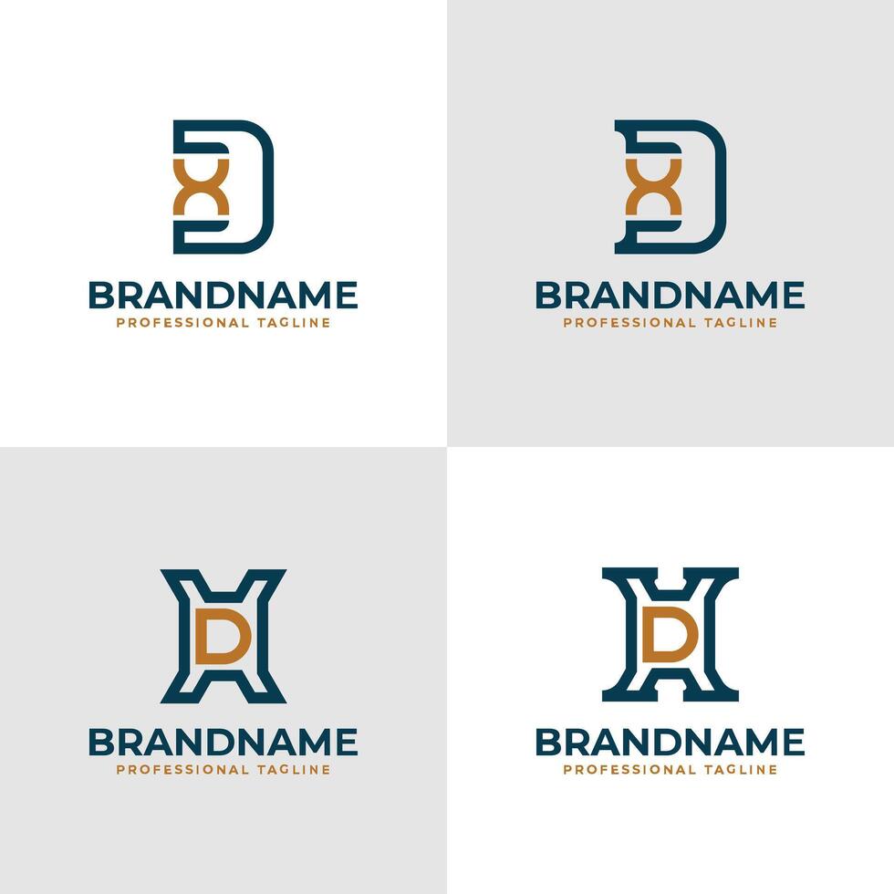 élégant des lettres dx et xd monogramme logo, adapté pour affaires avec xd ou dx initiales vecteur