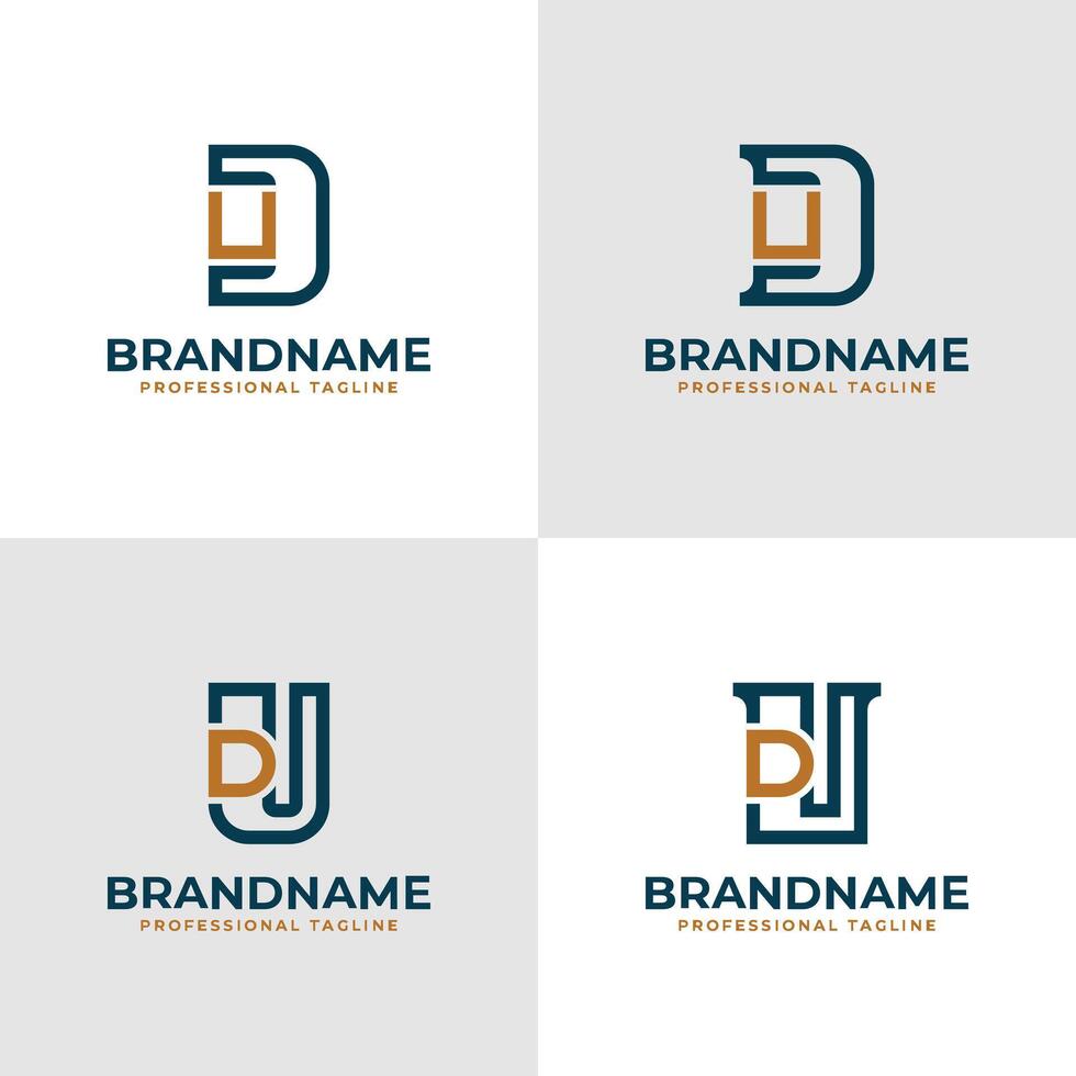 élégant des lettres du et ud monogramme logo, adapté pour affaires avec ud ou du initiales vecteur