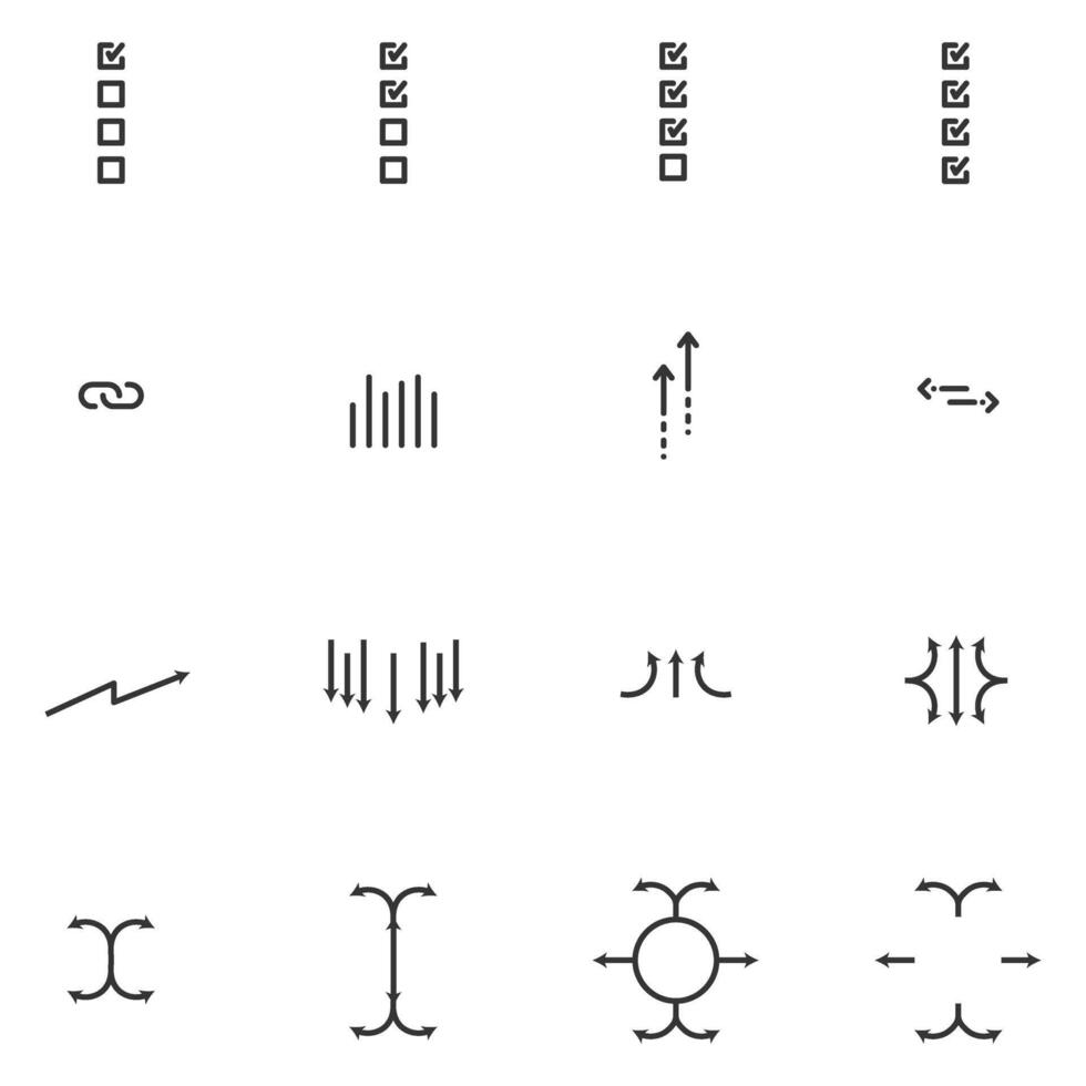 La Flèche icône signe ligne , flèche, diagramme, sélectionner ,éléments infographie vecteur