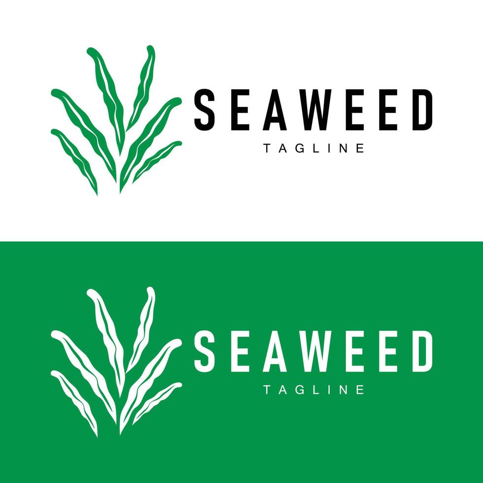 algue logo conception sous-marin plante illustration modèle vecteur