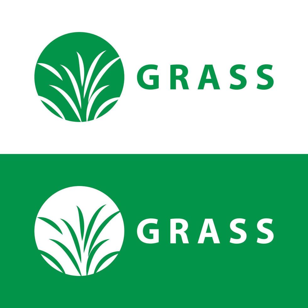 ferme illustration vert herbe logo conception Facile Naturel herbe vecteur modèle