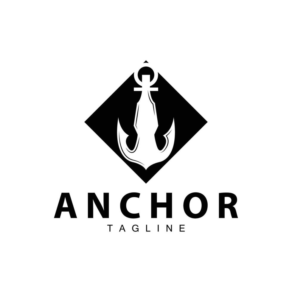 mer navire vecteur icône symbole illustration Facile mer ancre logo conception