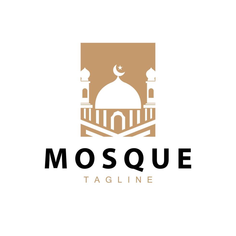 noir silhouette conception de islamique endroit de culte Facile moderne minimaliste mosquée logo modèle vecteur