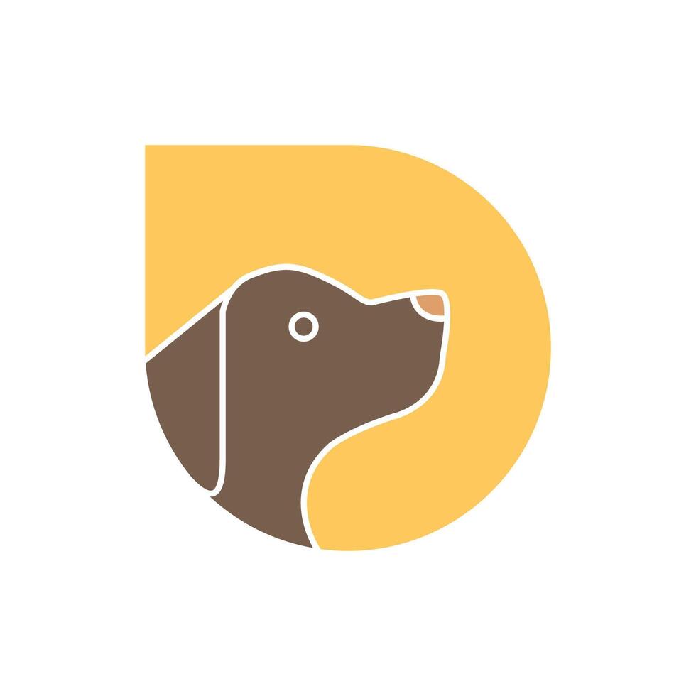 chien tête animaux domestiques avec laissez tomber l'eau coloré Facile moderne minimal mascotte personnage dessin animé logo conception vecteur icône illustration