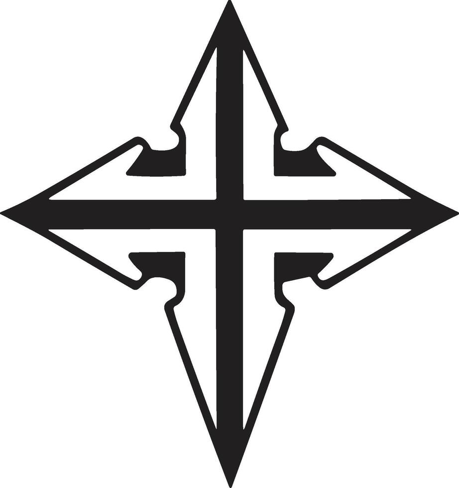 ancien style étoile logo dans moderne minimal style vecteur