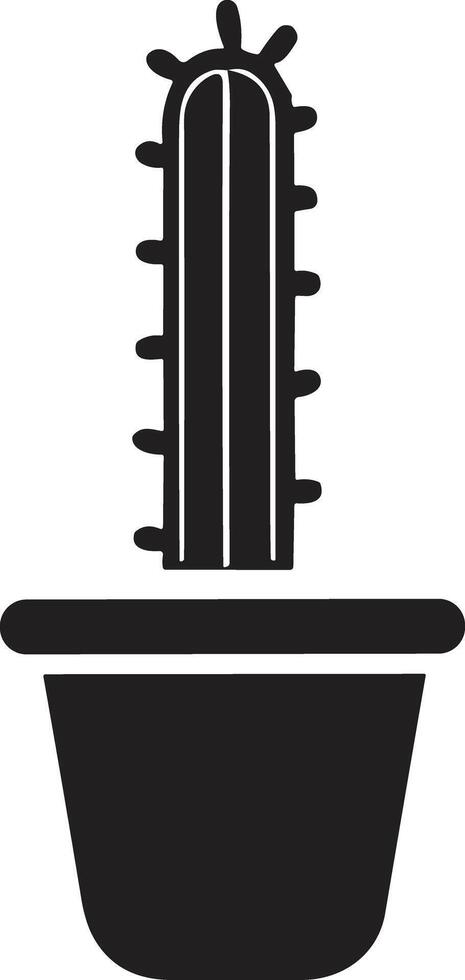 cactus arbre logo dans moderne minimal style vecteur