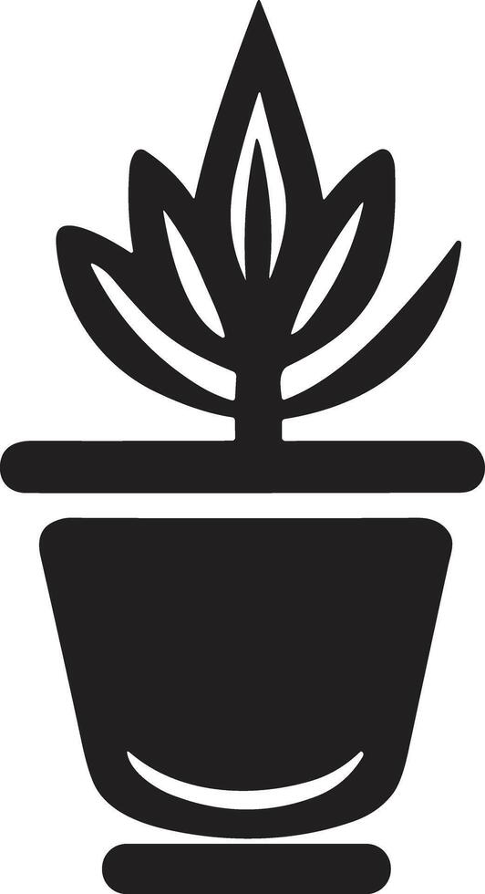 cactus arbre logo dans moderne minimal style vecteur