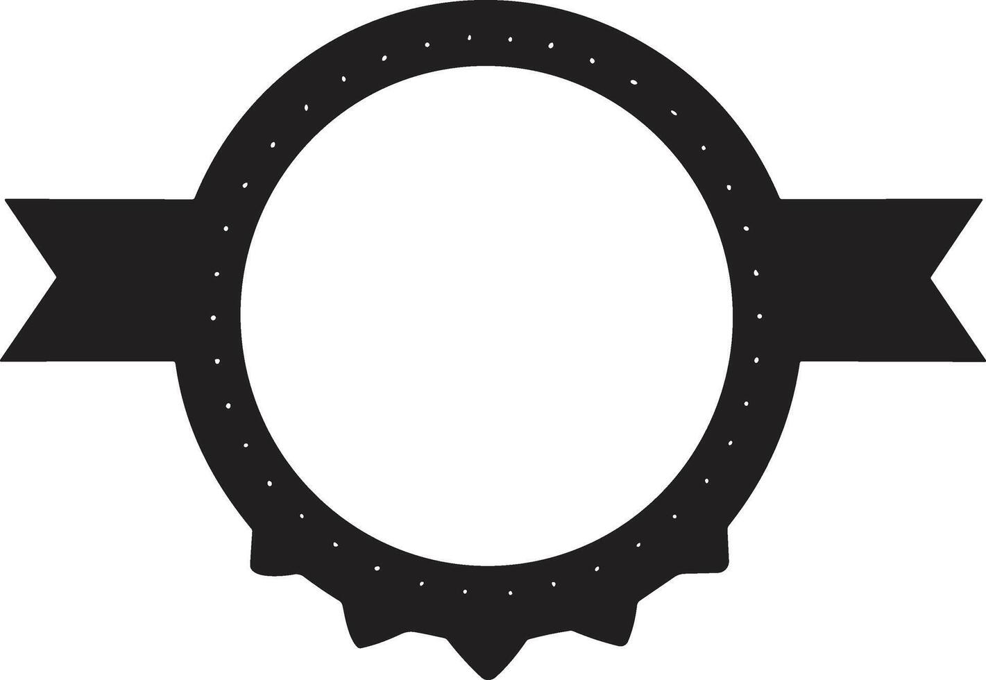 ancien ruban logo dans moderne minimal style vecteur