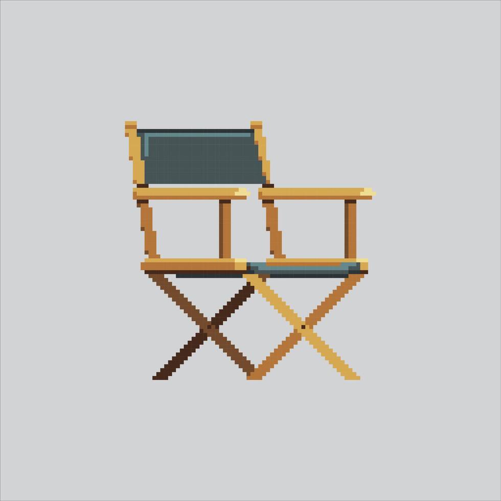 pixel art illustration réalisateur chaise. pixélisé film chaise. film réalisateur chaise pixélisé pour le pixel art Jeu et icône pour site Internet et vidéo jeu. vieux école rétro. vecteur