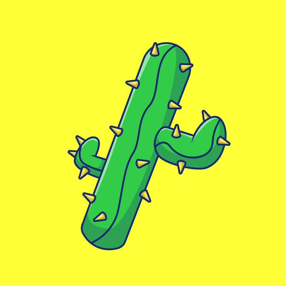 cactus dessin animé vecteur Icônes illustration. plat dessin animé concept. adapté pour tout Créatif projet.