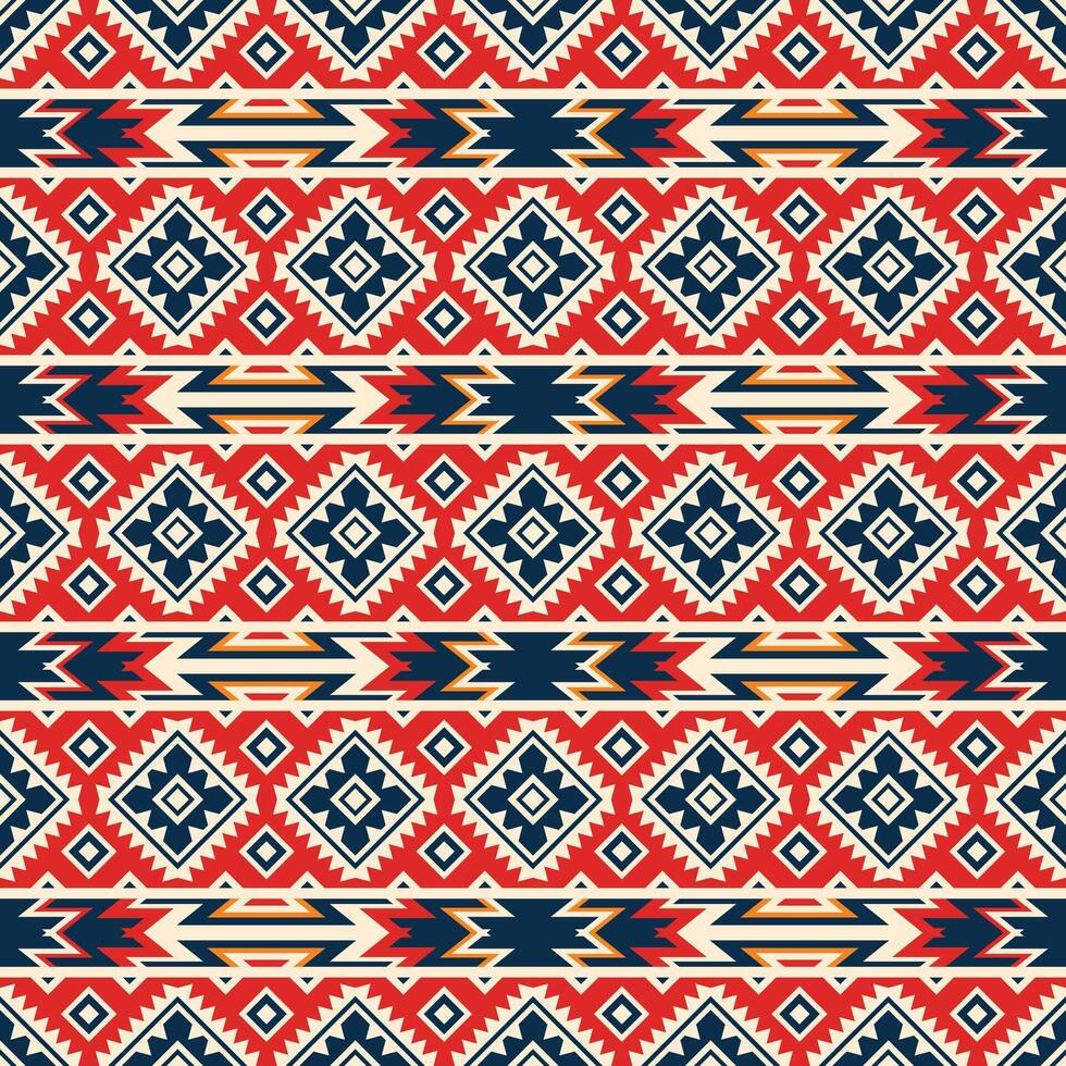 géométrique ethnique Oriental sans couture modèle. tribal aztèque navajo originaire de américain style. ethnique ornement vecteur illustration. conception textile, tissu, vêtements, tapis, ikat, batique, arrière-plan, emballage.