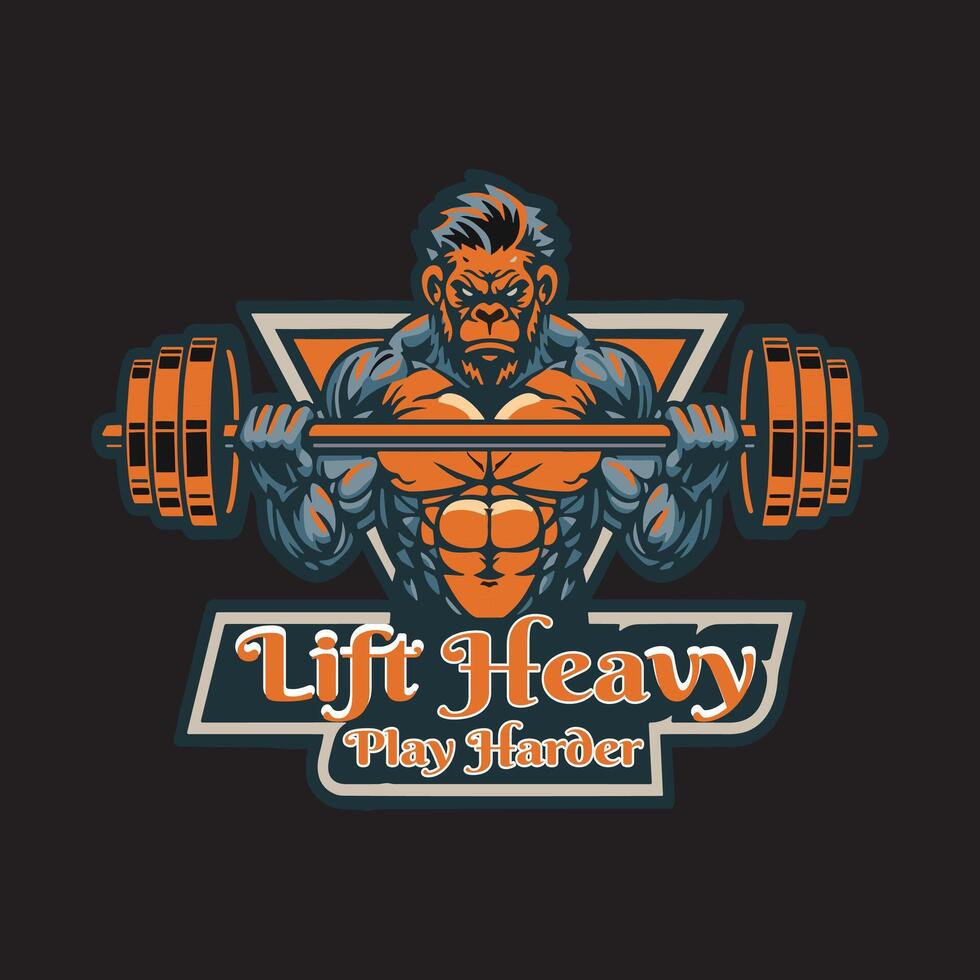 conception de t-shirt de gym vecteur