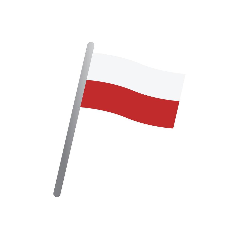 Pologne drapeau icône vecteur
