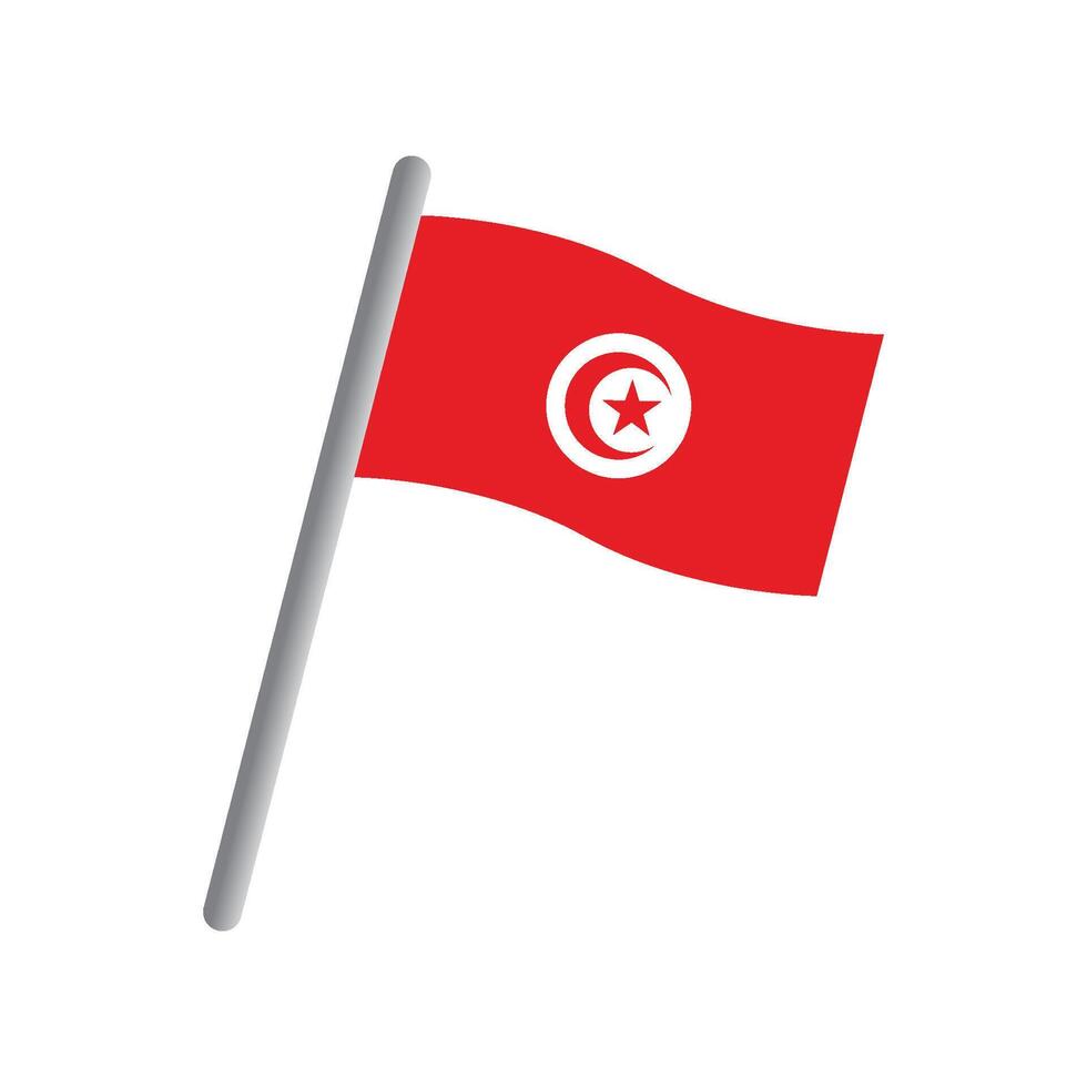 Tunisie drapeau icône vecteur