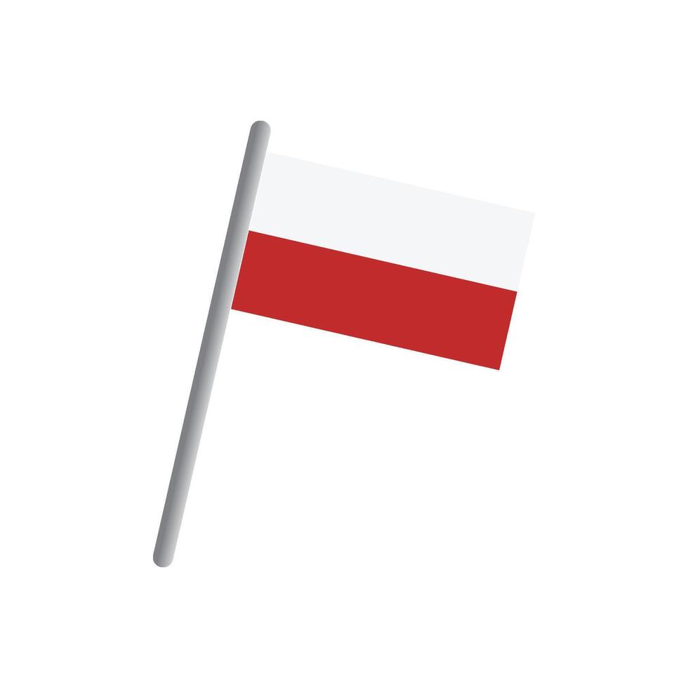 Pologne drapeau icône vecteur