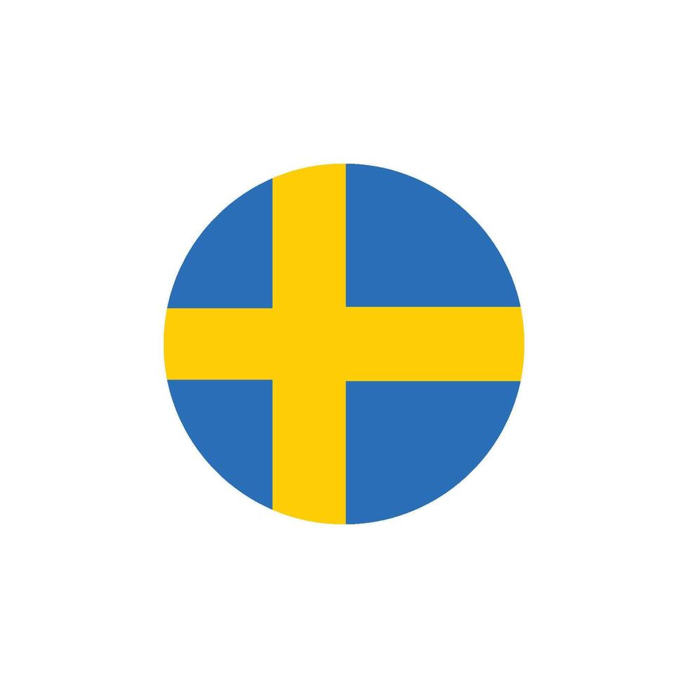 Suède drapeau icône vecteur