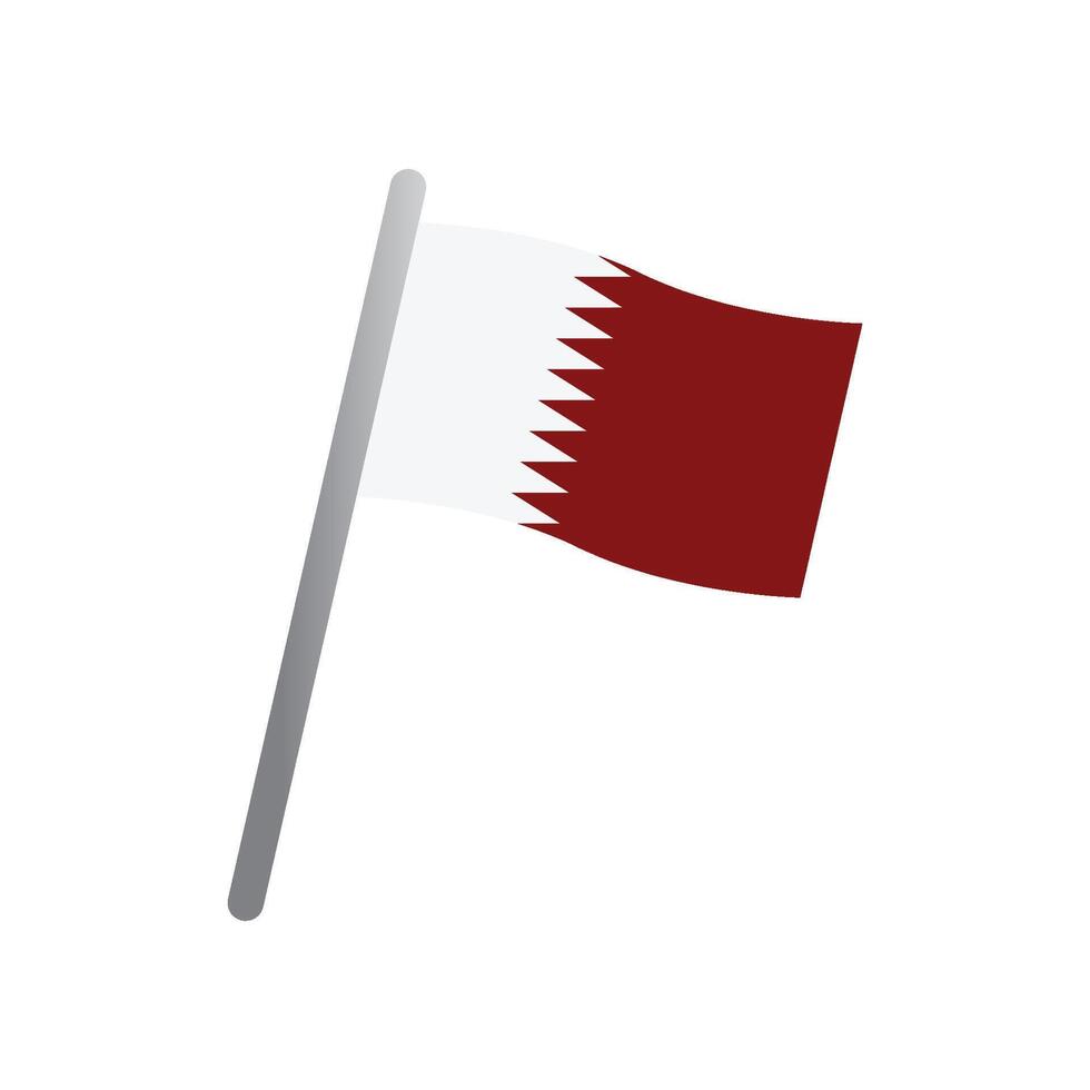 Qatar drapeau icône vecteur