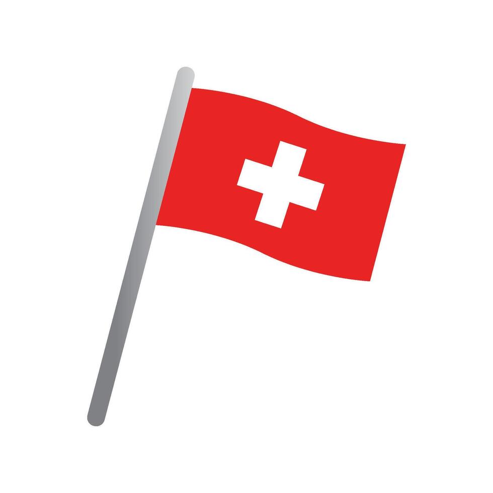 Suisse drapeau icône vecteur