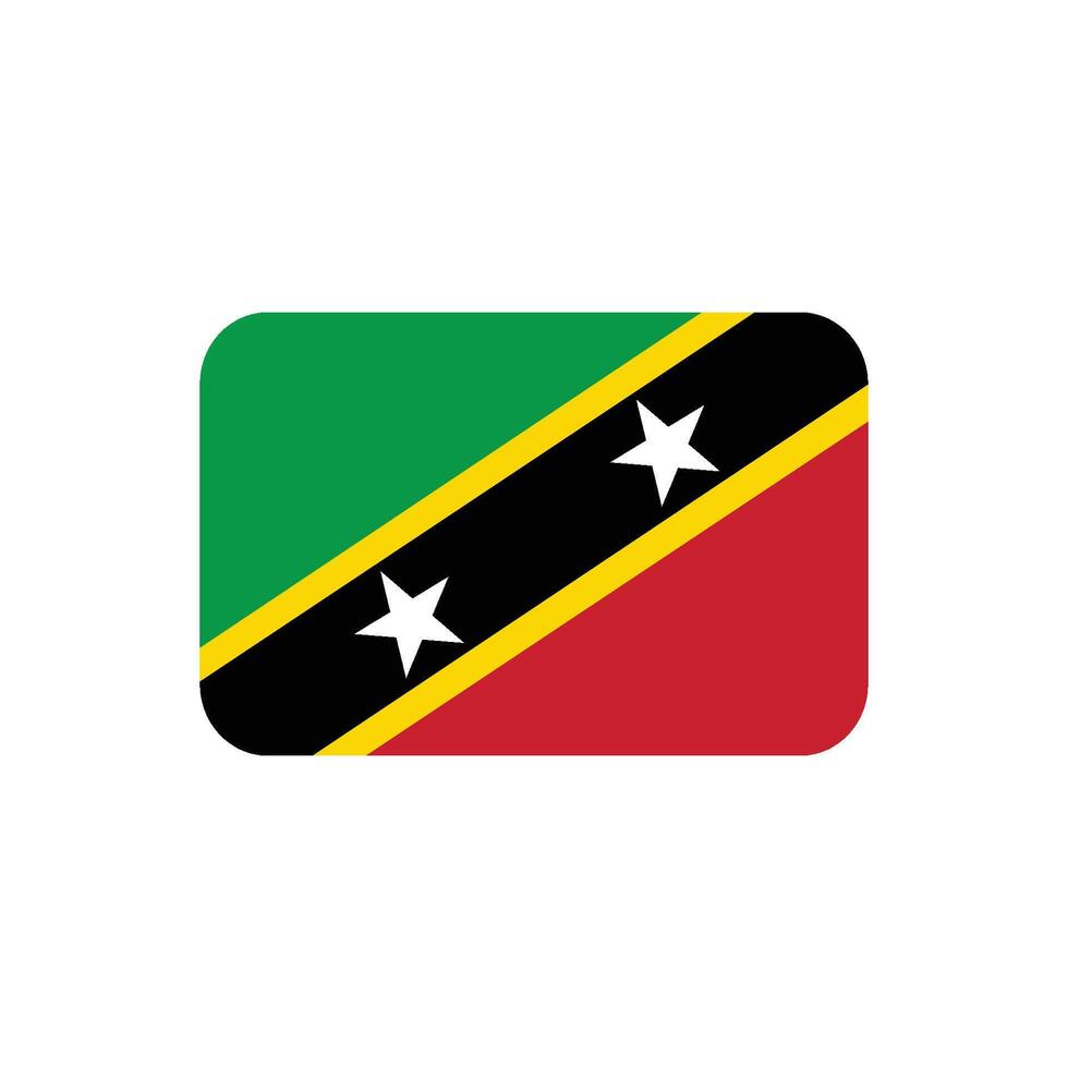 Saint kitts et nevis drapeau icône vecteur